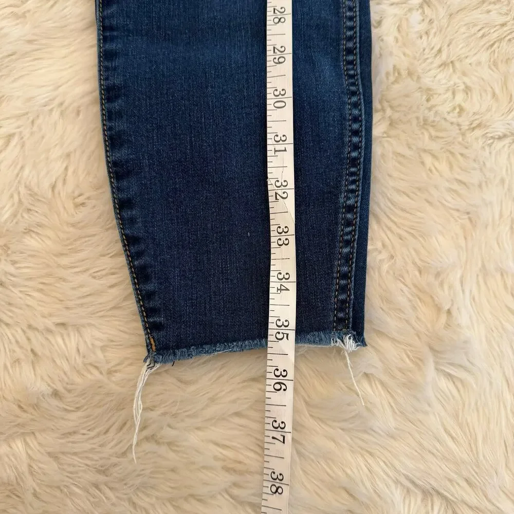 Kut From The Kloth Connie Ankle Skinny Raw Hem High-Rise Denim Jeans 8